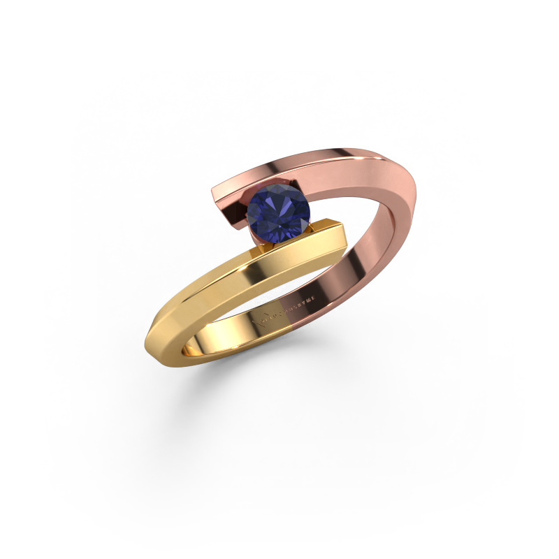 Image of Ring Paulette 585 rose gold Sapphire 3.4 mm