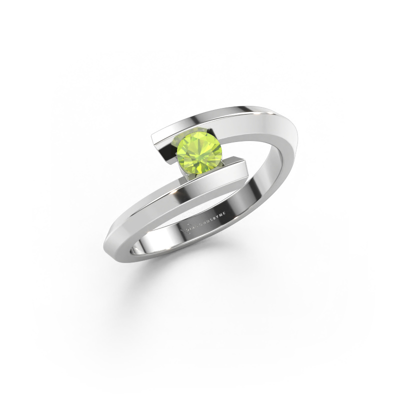 Bild von Ring Paulette 585 Weißgold Peridot 3.4 mm