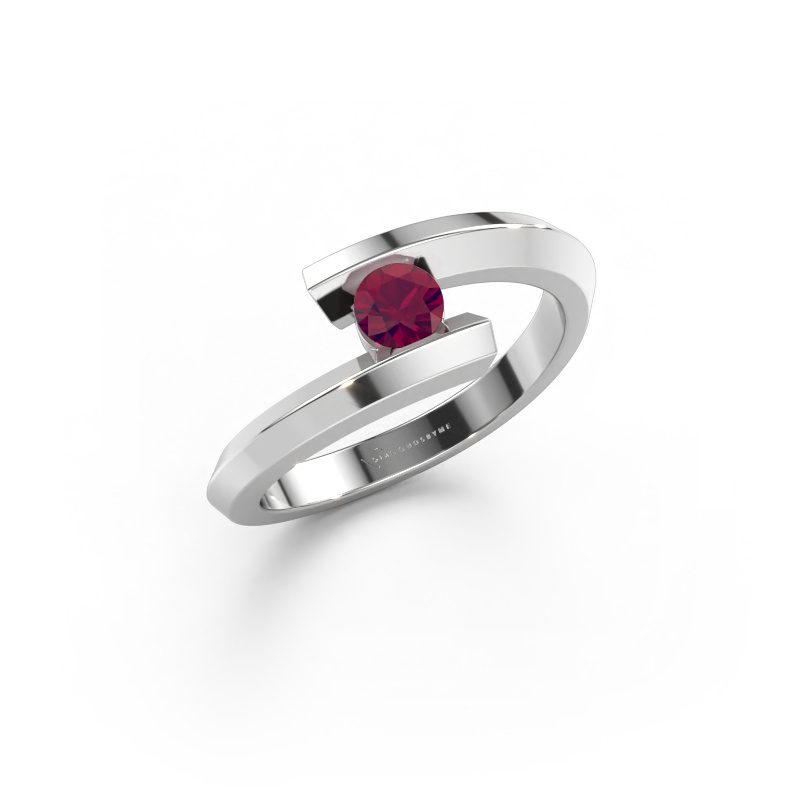 Immagine di Anello Paulette 585 oro bianco Rodolite 3.4 mm