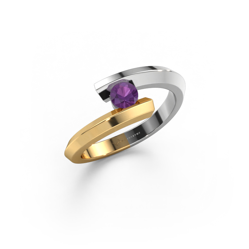 Image of Ring Paulette 585 white gold Amethyst 3.4 mm