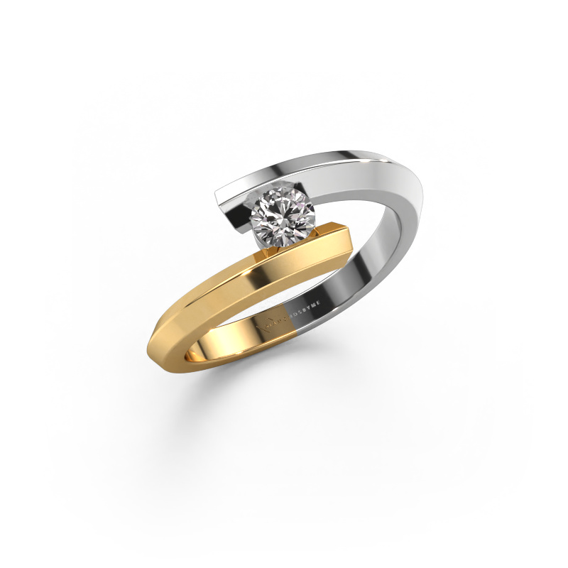 Image of Ring Paulette 585 white gold Zirconia 3.4 mm