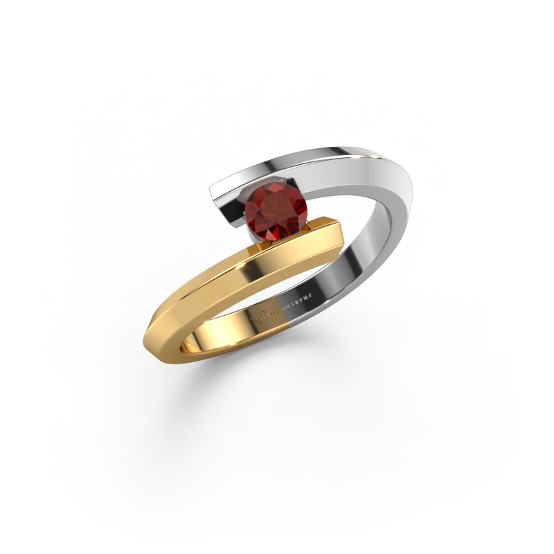 Image of Ring Paulette 585 white gold Garnet 3.4 mm