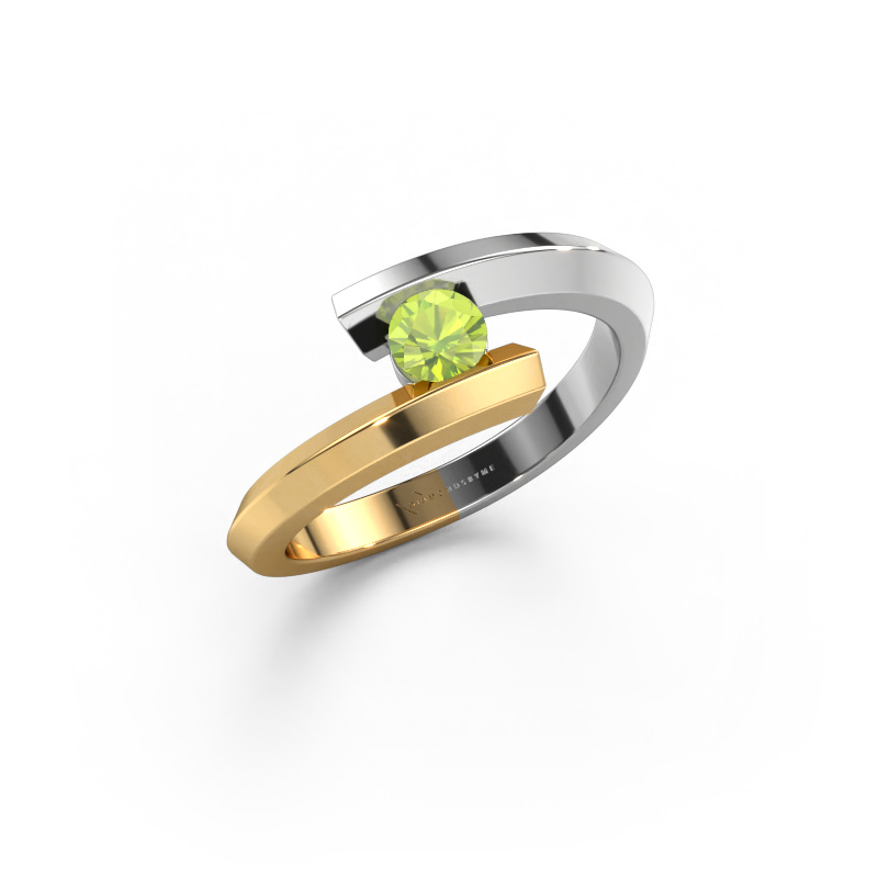 Bild von Ring Paulette 585 Weißgold Peridot 3.4 mm