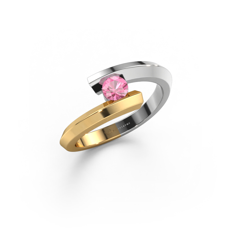 Image of Ring Paulette 585 white gold Pink sapphire 3.4 mm