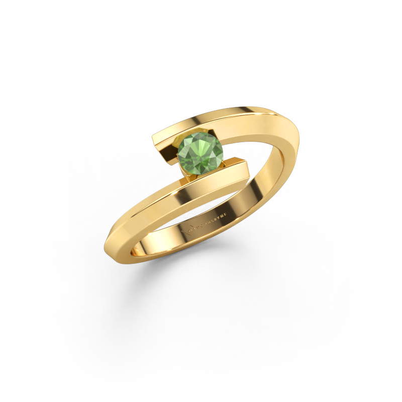 Bild von Ring Paulette 585 Gold Turmalin grün 3.4 mm