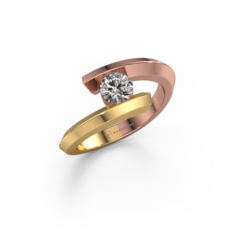 Image of Ring Paulette 585 rose gold Diamond 0.40 crt