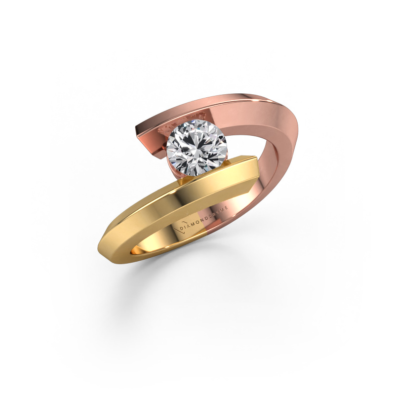 Afbeelding van Ring Paulette 585 rosé goud Diamant 0.50 crt