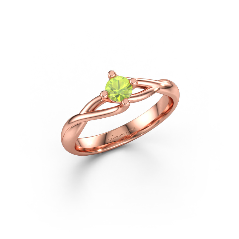 Immagine di Anello di fidanzamento Paulien 585 oro rosa Peridoto 4 mm