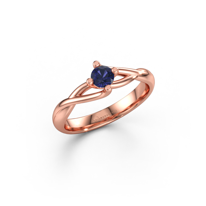 Bild av Förlovningsring Paulien 585 roséguld Safir 4 mm