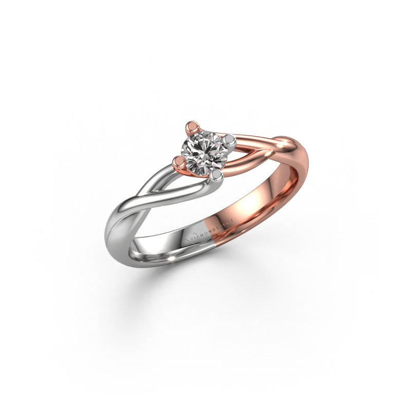 Image de Bague Paulien 585 or rose Diamant 0.25 crt