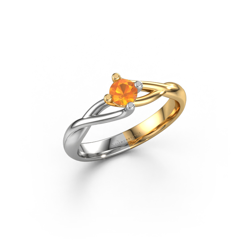 Image of Engagement ring Paulien 585 gold Citrin 4 mm