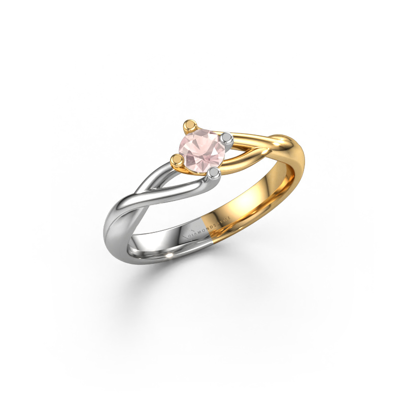 Image of Engagement ring Paulien 585 gold Morganite champagne 4 mm