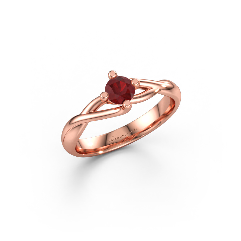 Immagine di Anello Paulien 585 oro rosa Rubino 4.2 mm