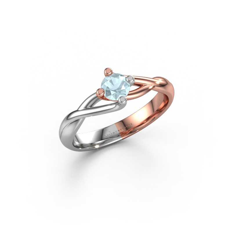 Image of Ring Paulien 585 rose gold Aquamarine 4.2 mm
