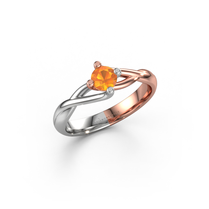 Bild von Ring Paulien 585 Roségold Citrin 4.2 mm