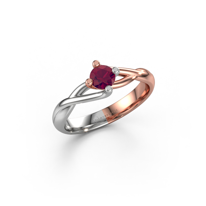 Image of Ring Paulien 585 rose gold Rhodolite 4.2 mm