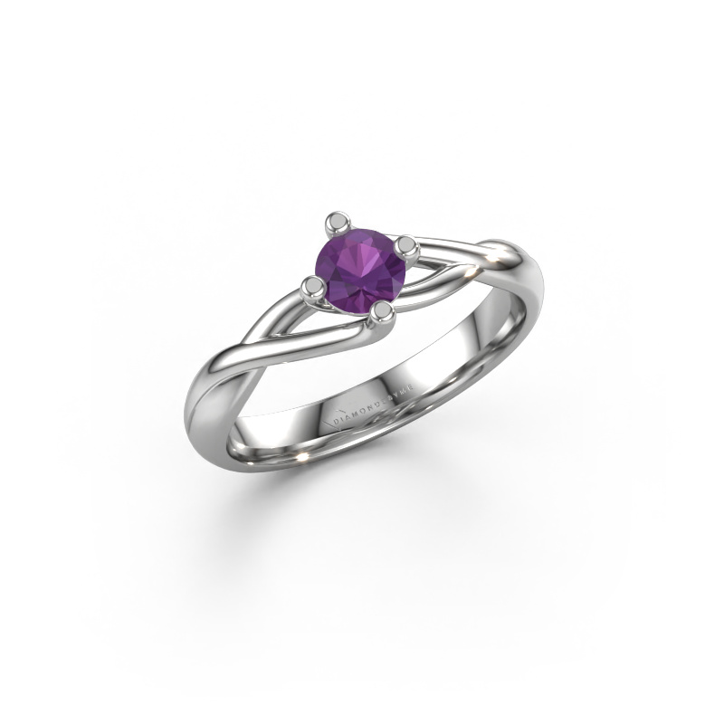 Bild von Ring Paulien 585 Weißgold Amethyst 4.2 mm