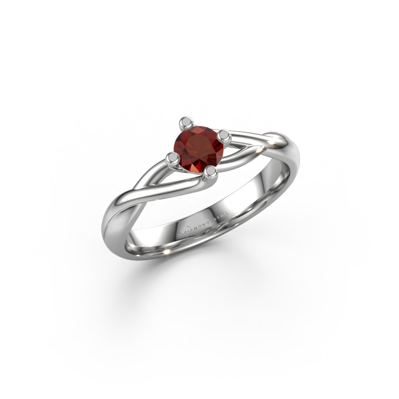 Image of Ring Paulien 950 platinum Garnet 4.2 mm