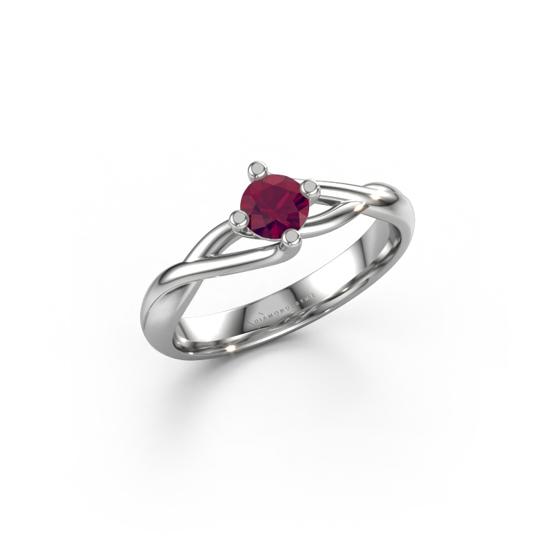 Image of Ring Paulien 950 platinum Rhodolite 4.2 mm