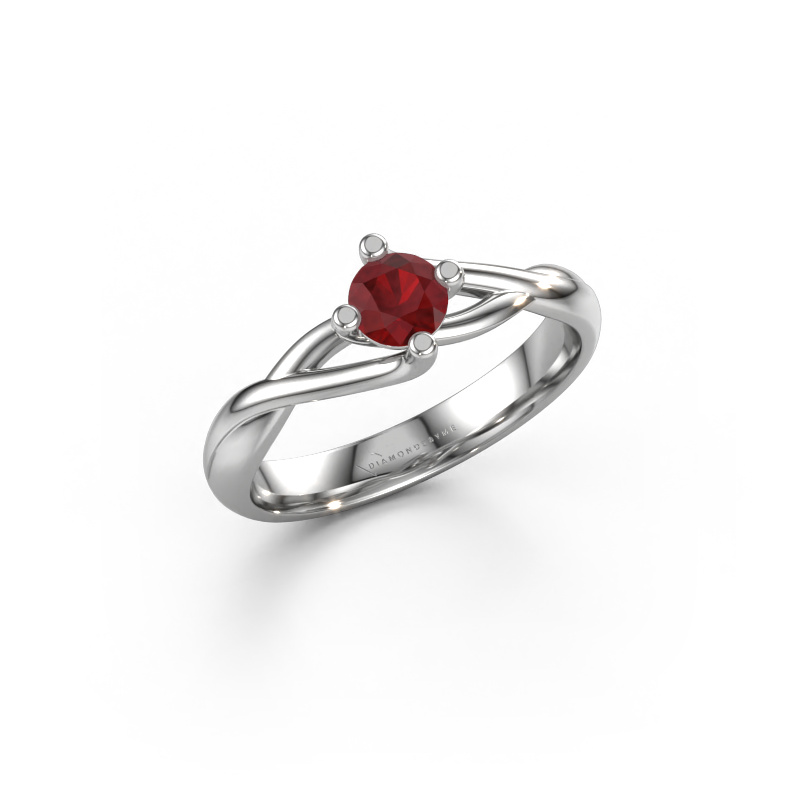 Image of Ring Paulien 585 white gold Ruby 4.2 mm