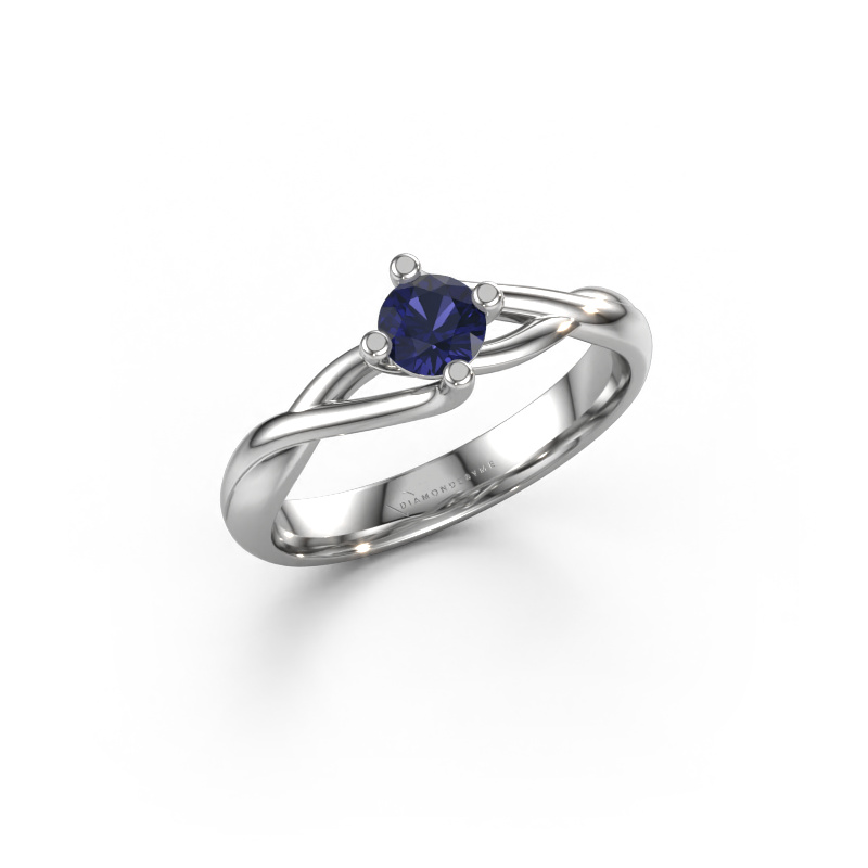 Image of Ring Paulien 585 white gold Sapphire 4.2 mm