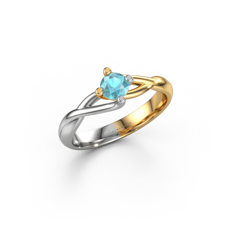 Image of Ring Paulien 585 gold Blue topaz 4.2 mm