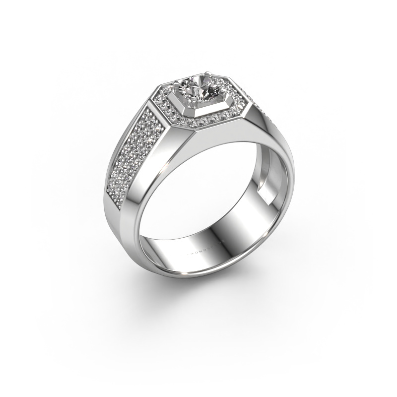 Image of Men's ring Pavan 950 platinum Diamond 0.943 crt