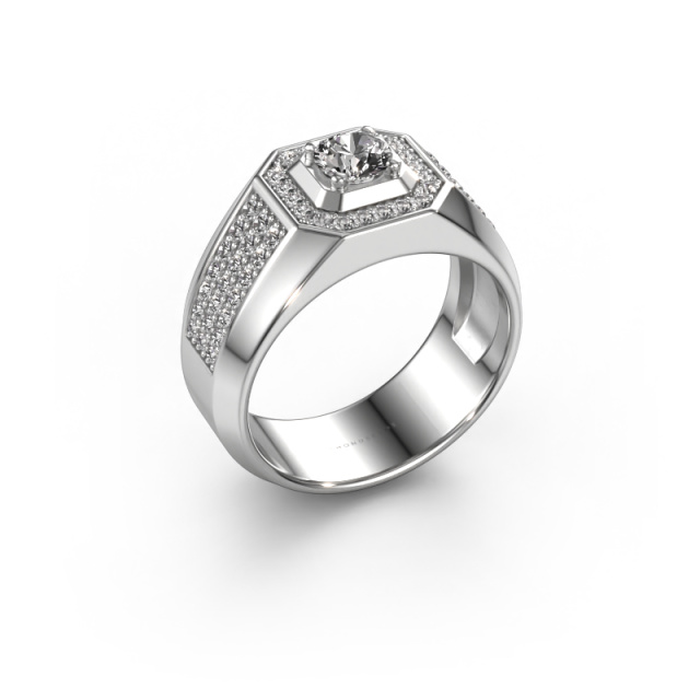 Image of Men's ring Pavan 375 white gold Lab-grown diamond 1.088 crt
