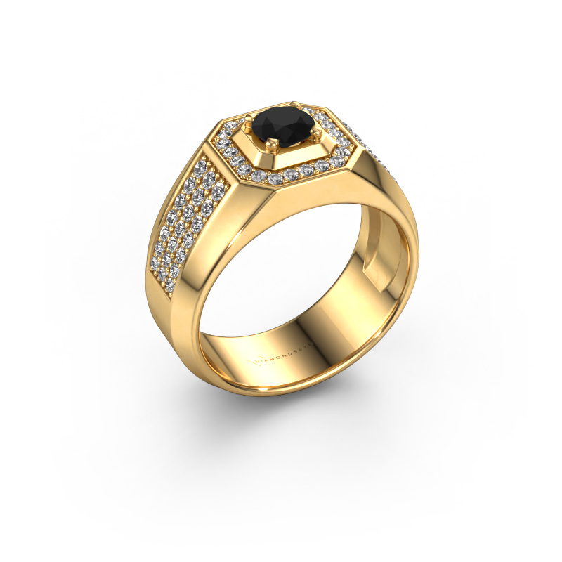 Bild von Herrenring Pavan 585 Gold Schwarz Diamant 1.188 crt