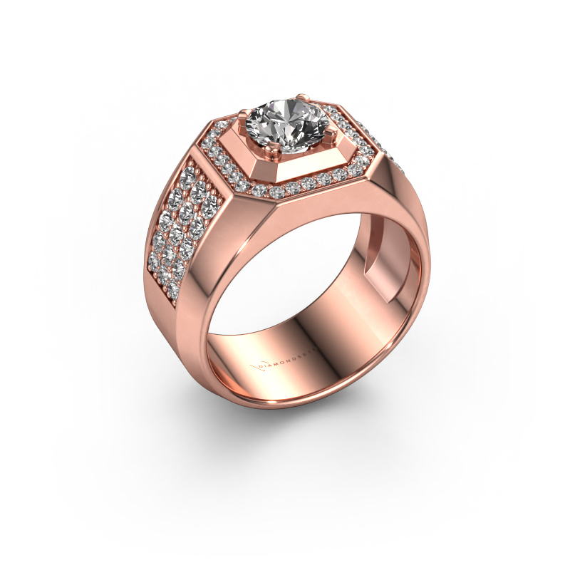 Image of Men's ring Pavan 585 rose gold Diamond 1.918 crt