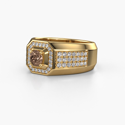 Brown diamonds 0.50 crt wide gold royal men's ring Pavan| -30%