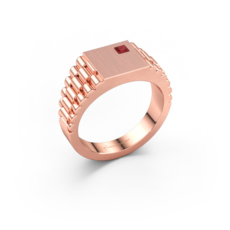 Bild von Herrenring Pelle 585 Roségold Rubin 3 mm