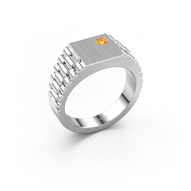 Image of Men's ring Pelle 950 platinum Citrin 3 mm