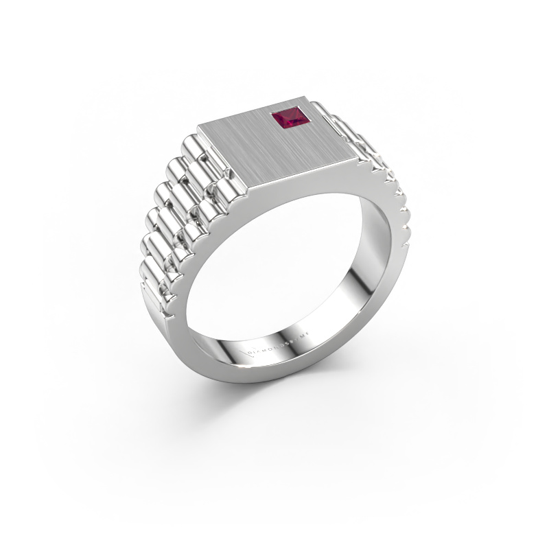 Afbeelding van Heren ring Pelle 950 platina Rhodoliet 3 mm