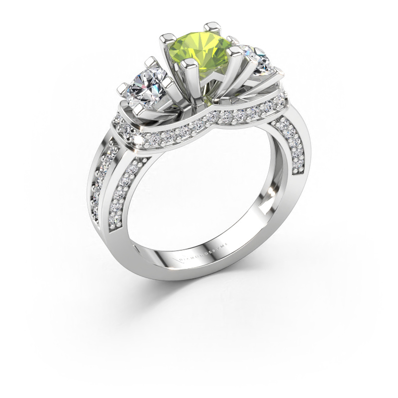 Bild von Verlobungsring Phileine 585 Weißgold Peridot 5 mm