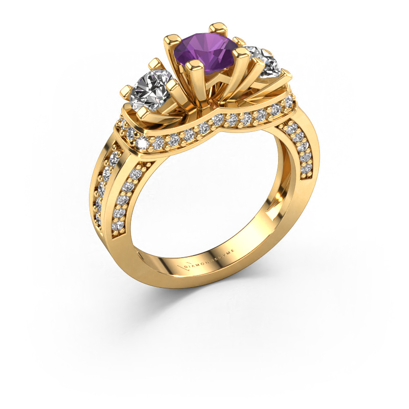 Bild von Verlobungsring Phileine 585 Gold Amethyst 5 mm