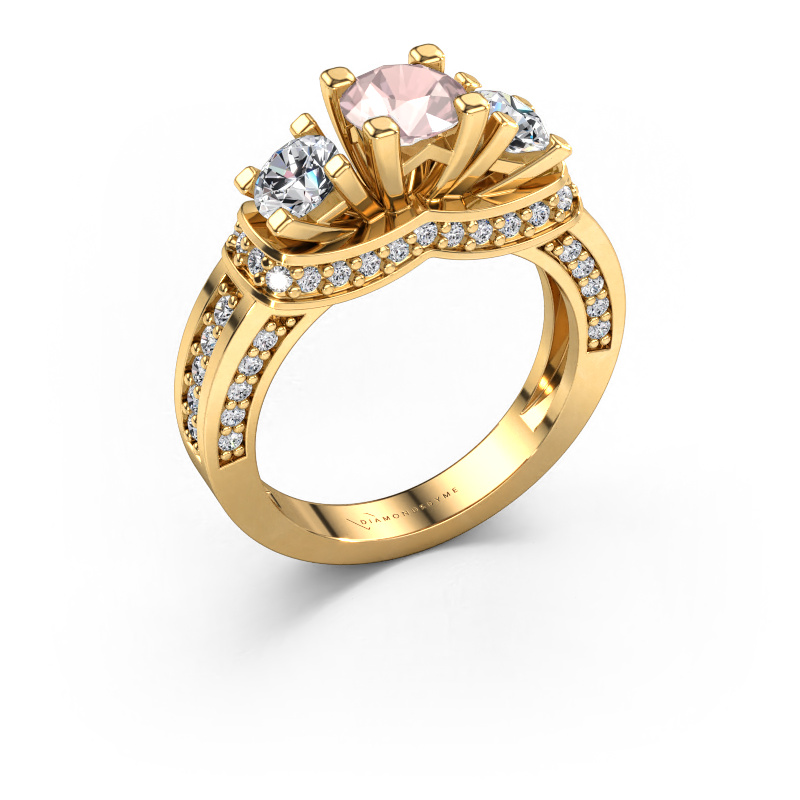 Image of Engagement ring Phileine 585 gold Morganite champagne 5 mm