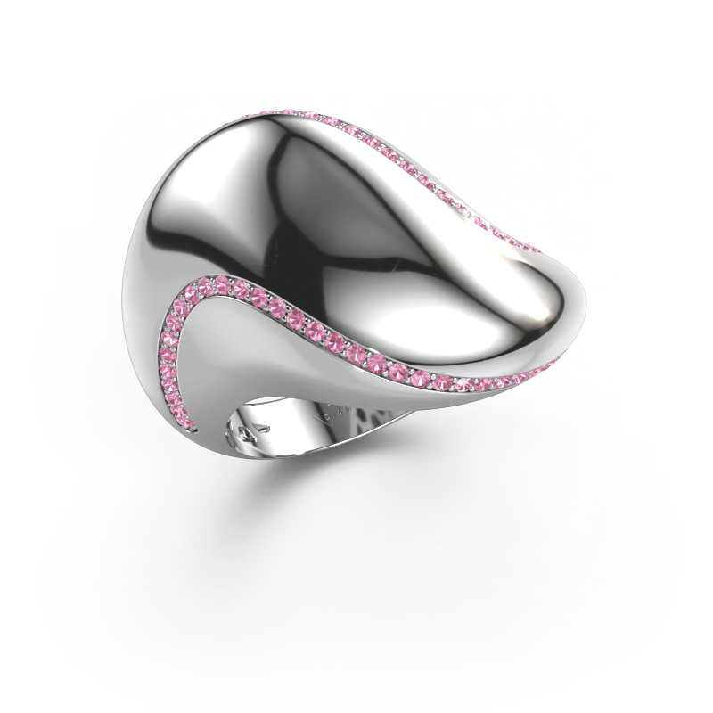 Image of Ring Phyliss 585 white gold Pink sapphire 1 mm