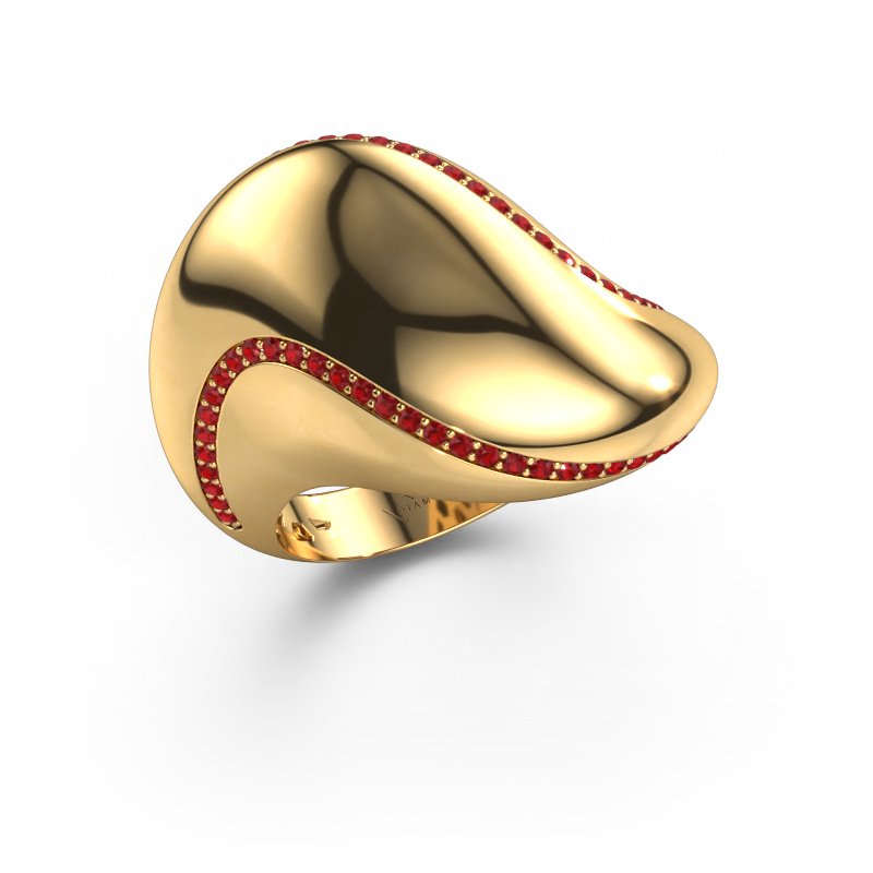 Image of Ring Phyliss 585 gold Ruby 1 mm