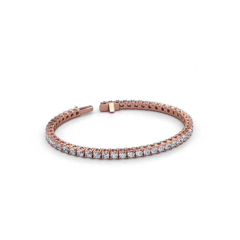 Image of Tennis bracelet Shirley 3.2 585 rose gold Diamond 5.76 crt