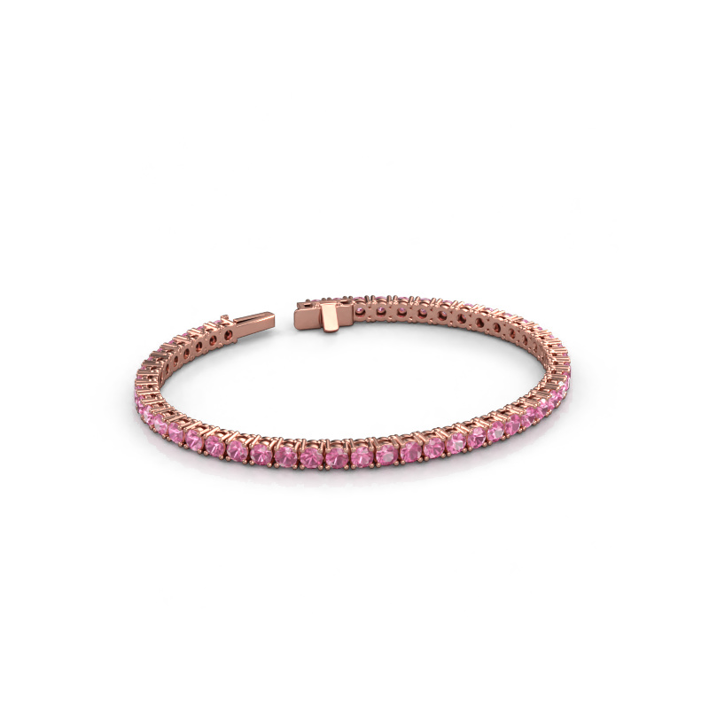 Bild von Tennisarmband Shirley 3.2 585 Roségold Pink Saphir 3.2 mm