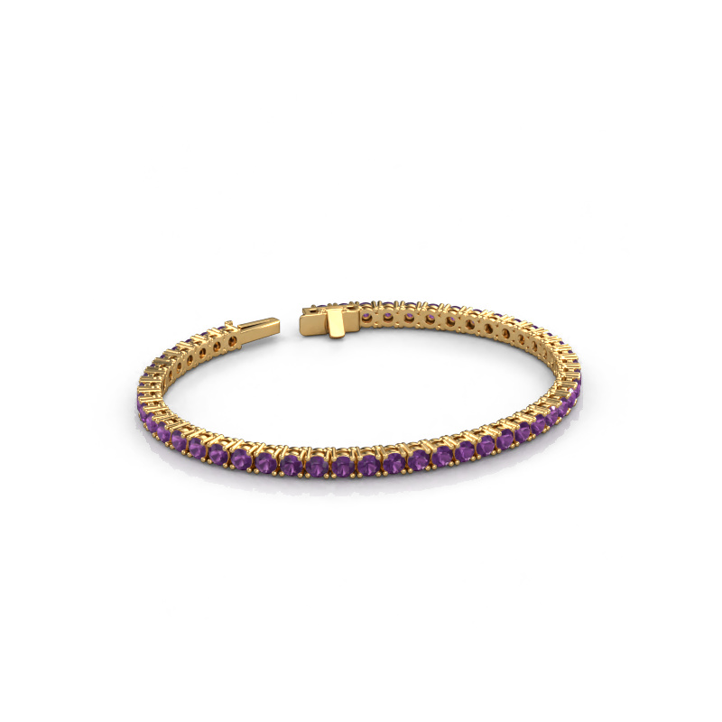 Image of Tennis bracelet Shirley 3.2 585 gold Amethyst 3.2 mm