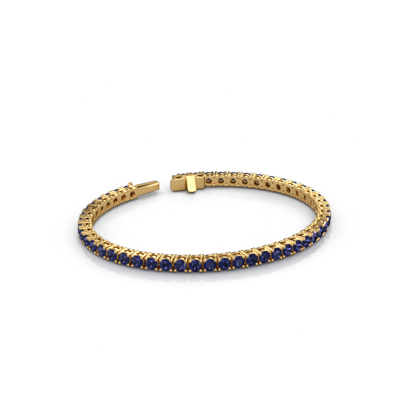 Image of Tennis bracelet Shirley 3.2 585 gold Sapphire 3.2 mm