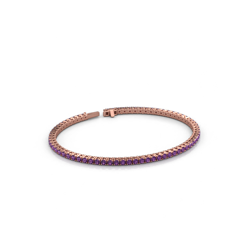 Bild von Tennisarmband Shirley 2.2 585 Roségold Amethyst 2.2 mm