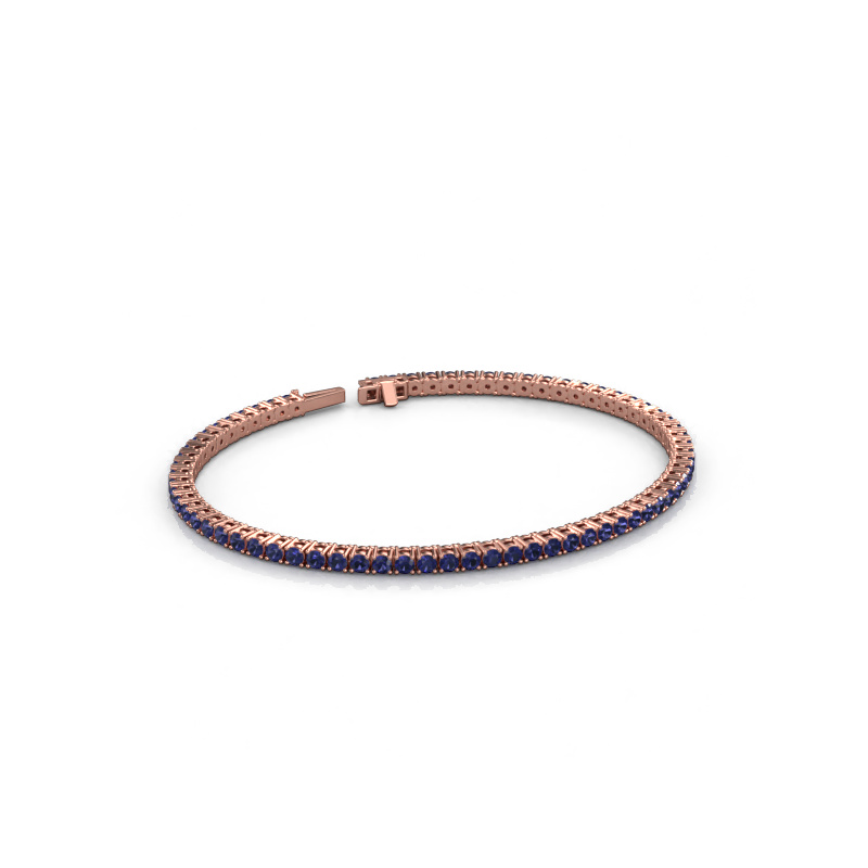 Image of Tennis bracelet Shirley 2.2 585 rose gold Sapphire 2.2 mm
