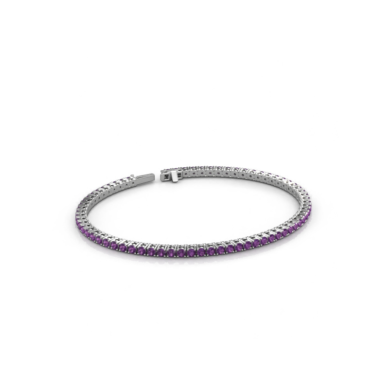 Image of Tennis bracelet Shirley 2.2 585 white gold Amethyst 2.2 mm