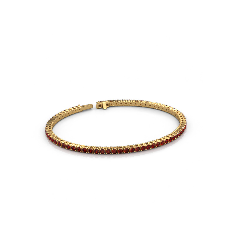 Image of Tennis bracelet Shirley 2.2 585 gold Garnet 2.2 mm