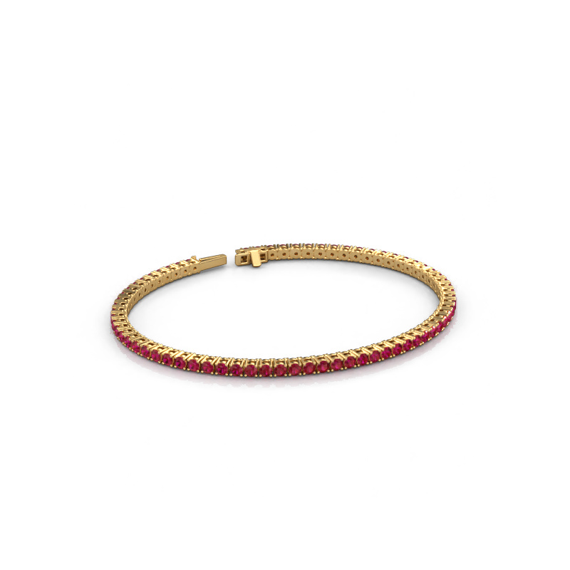 Image of Tennis bracelet Shirley 2.2 585 gold Ruby 2.2 mm