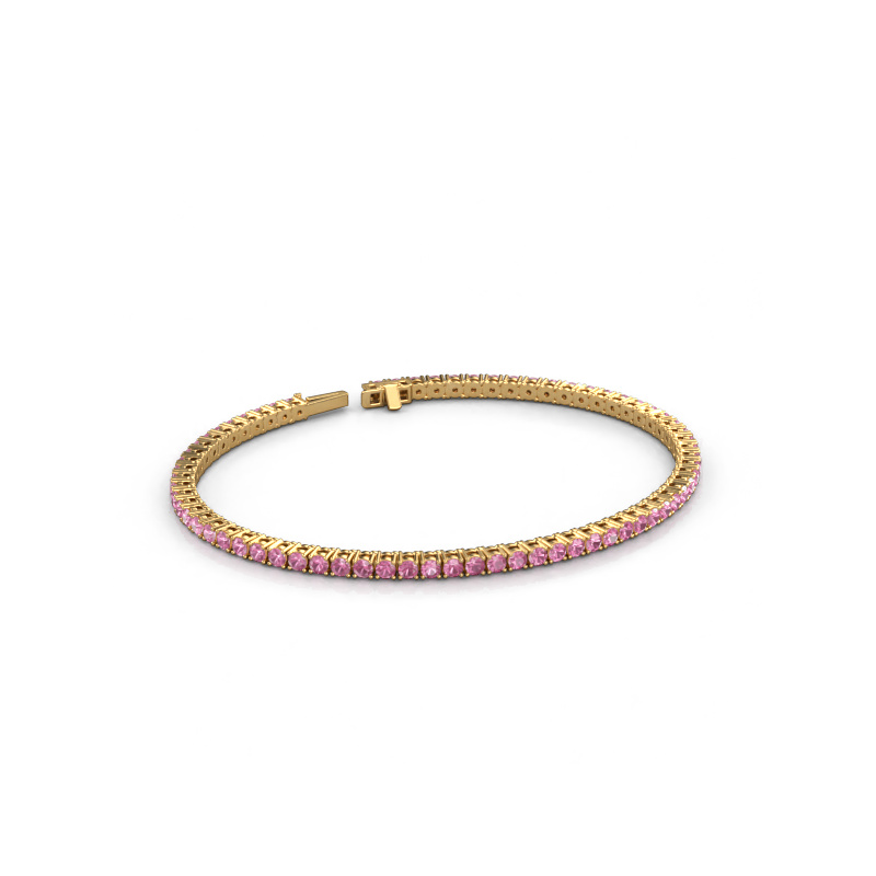 Bild von Tennisarmband Shirley 2.2 585 Gold Pink Saphir 2.2 mm