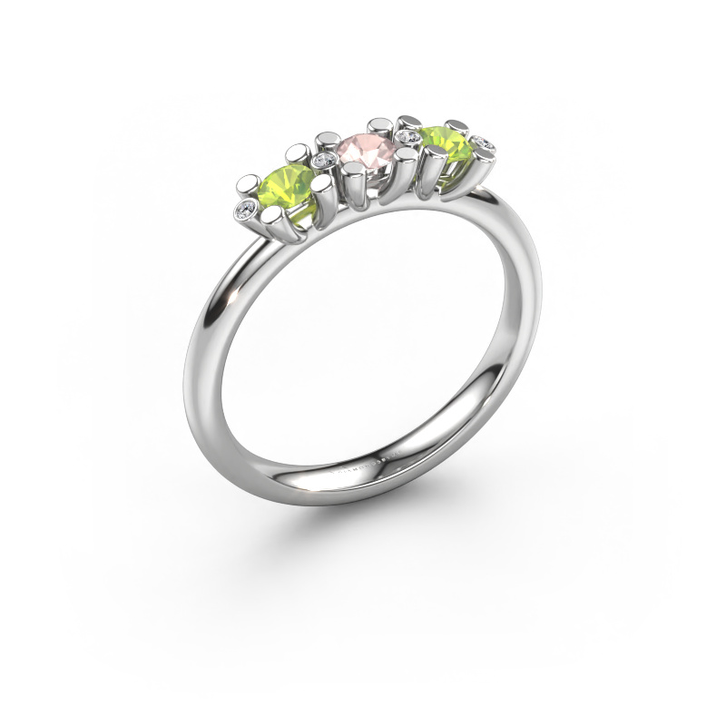 Image of Ring Puk 2 585 white gold Morganite champagne 3 mm